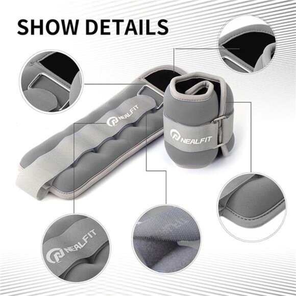 Ankle Weights for Men Women Kids, Leg Arm Wrist Weights with Adjustable Strap - Picture 3 of 7